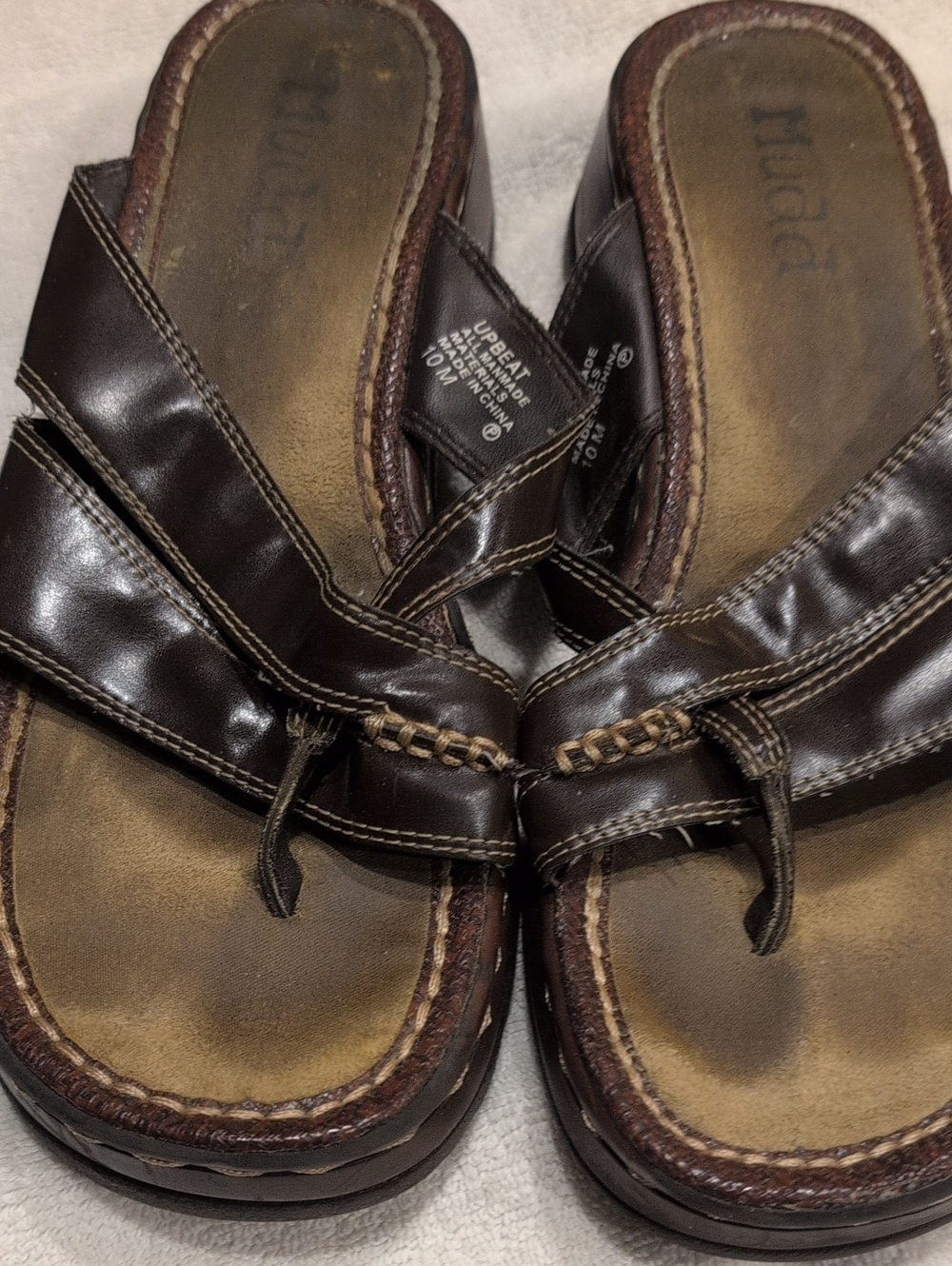 Brown Women’s Leather Slide Sandals